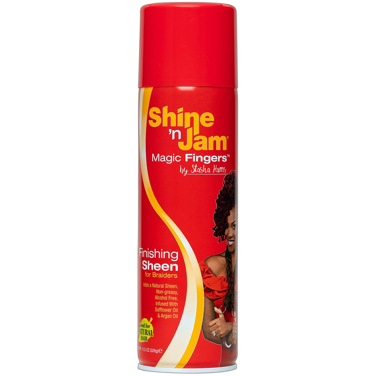 Ampro Shine N Jam Magic Fingers Finishing Sheen For Braids, 11.5 Oz